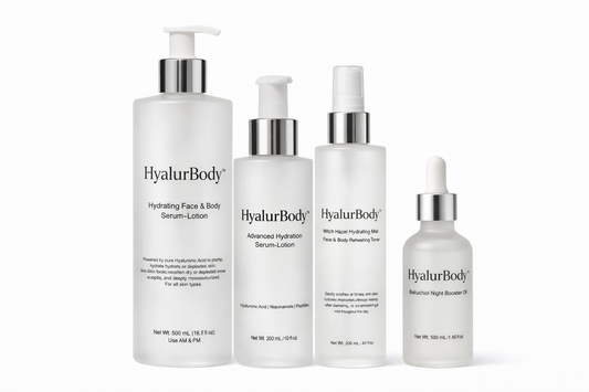 HyalurBody™ Complete Hydration Routine Bundle | Mist + Serums + Night Oil
